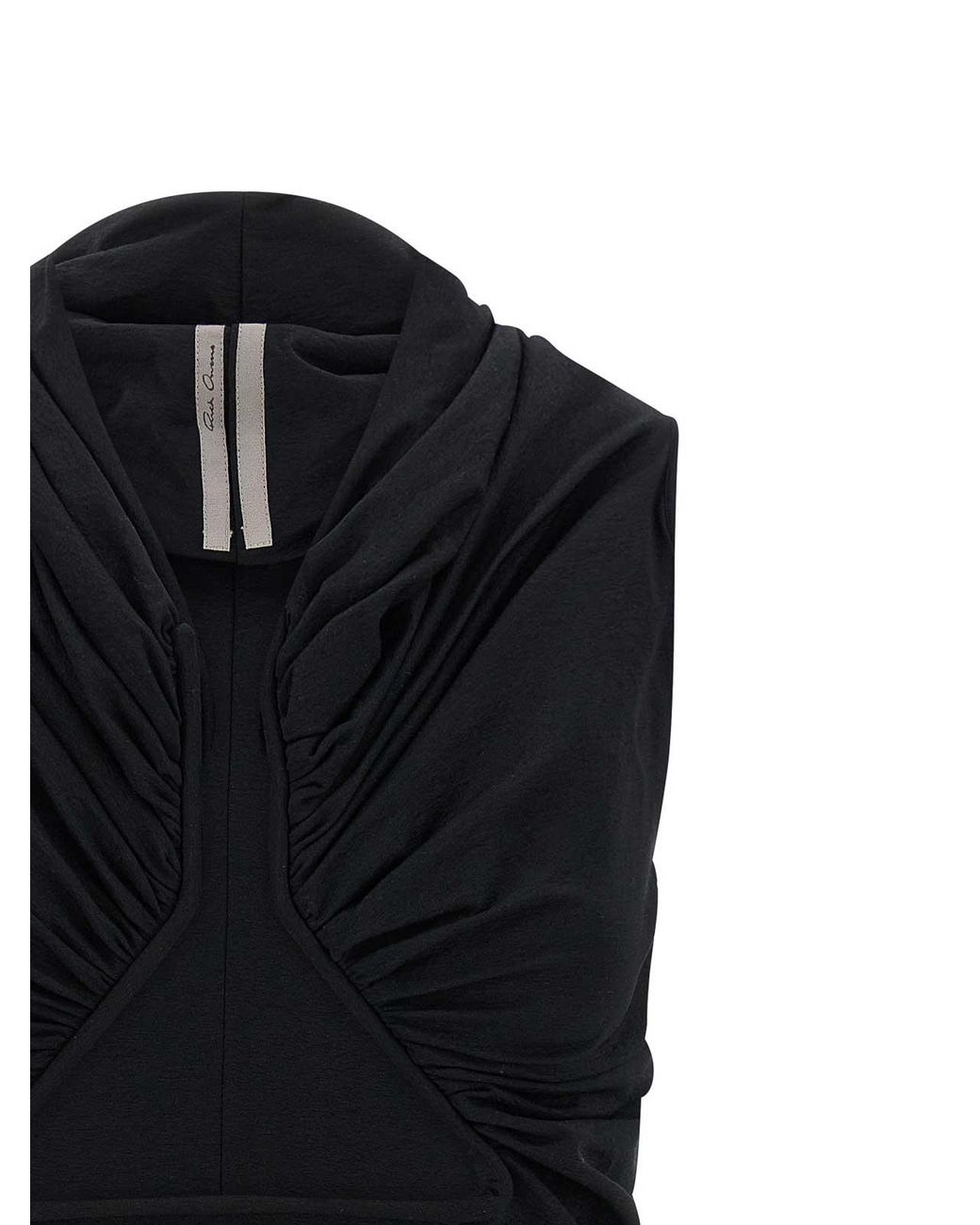 Rick Owens Black Jersey Ss Prong Top