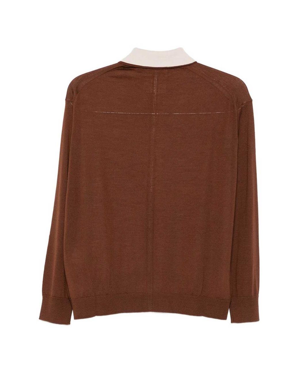 Semicouture Brown Cassie And Ivory Polo Shirt