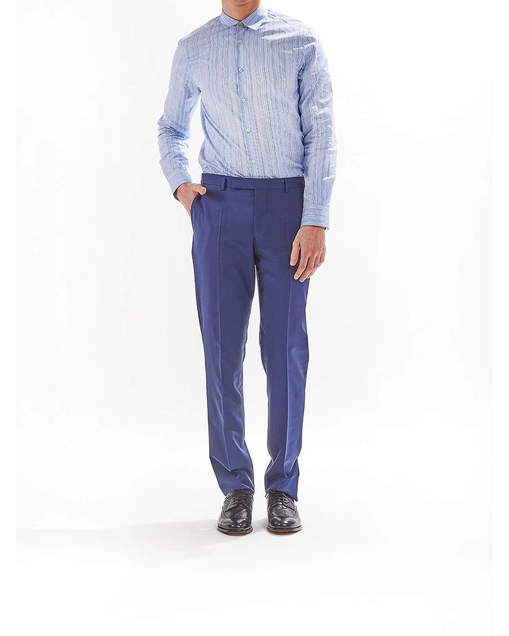 Paul Smith Blue Complete 2 Buttons Lana And Mohair for men
