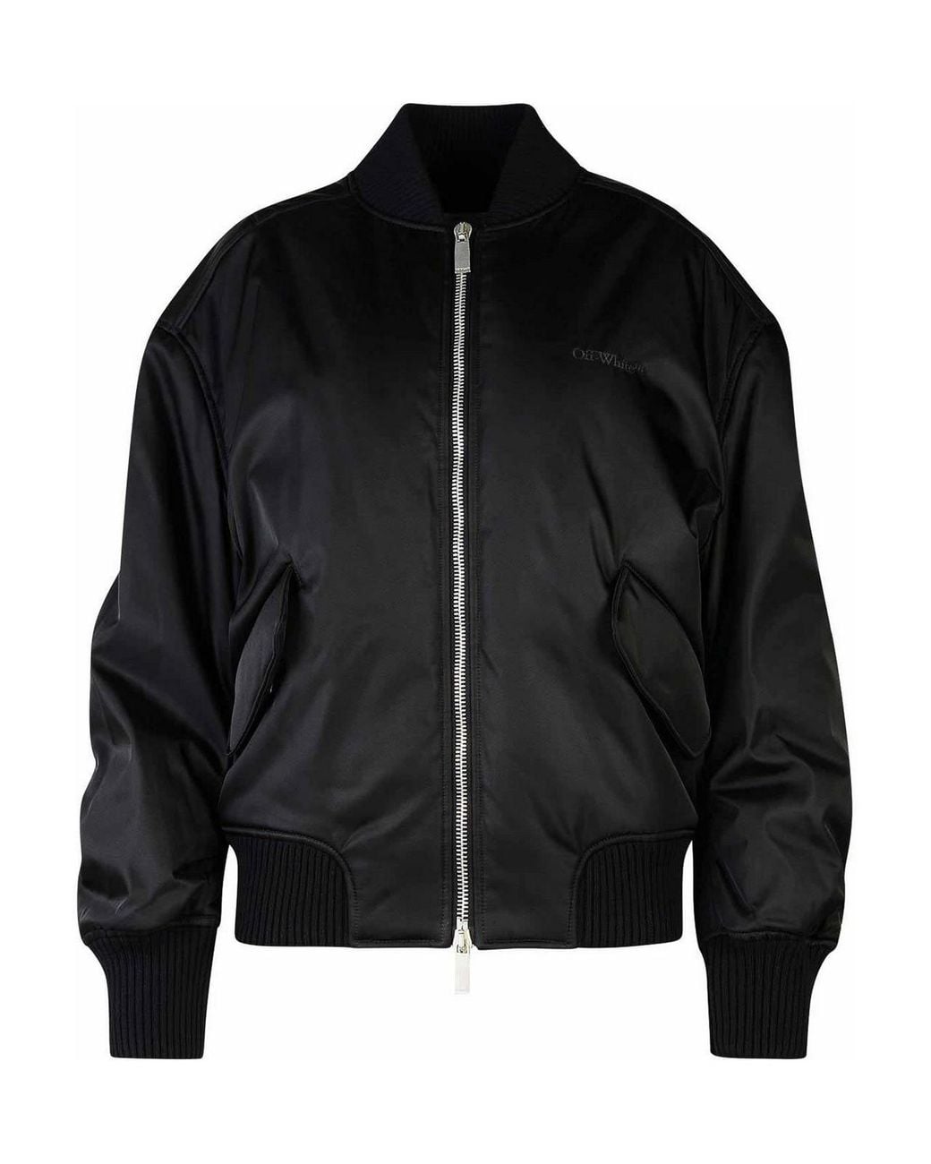 Off-White c/o Virgil Abloh Black Off- 'Ny' Polyamide Bomber Jacket