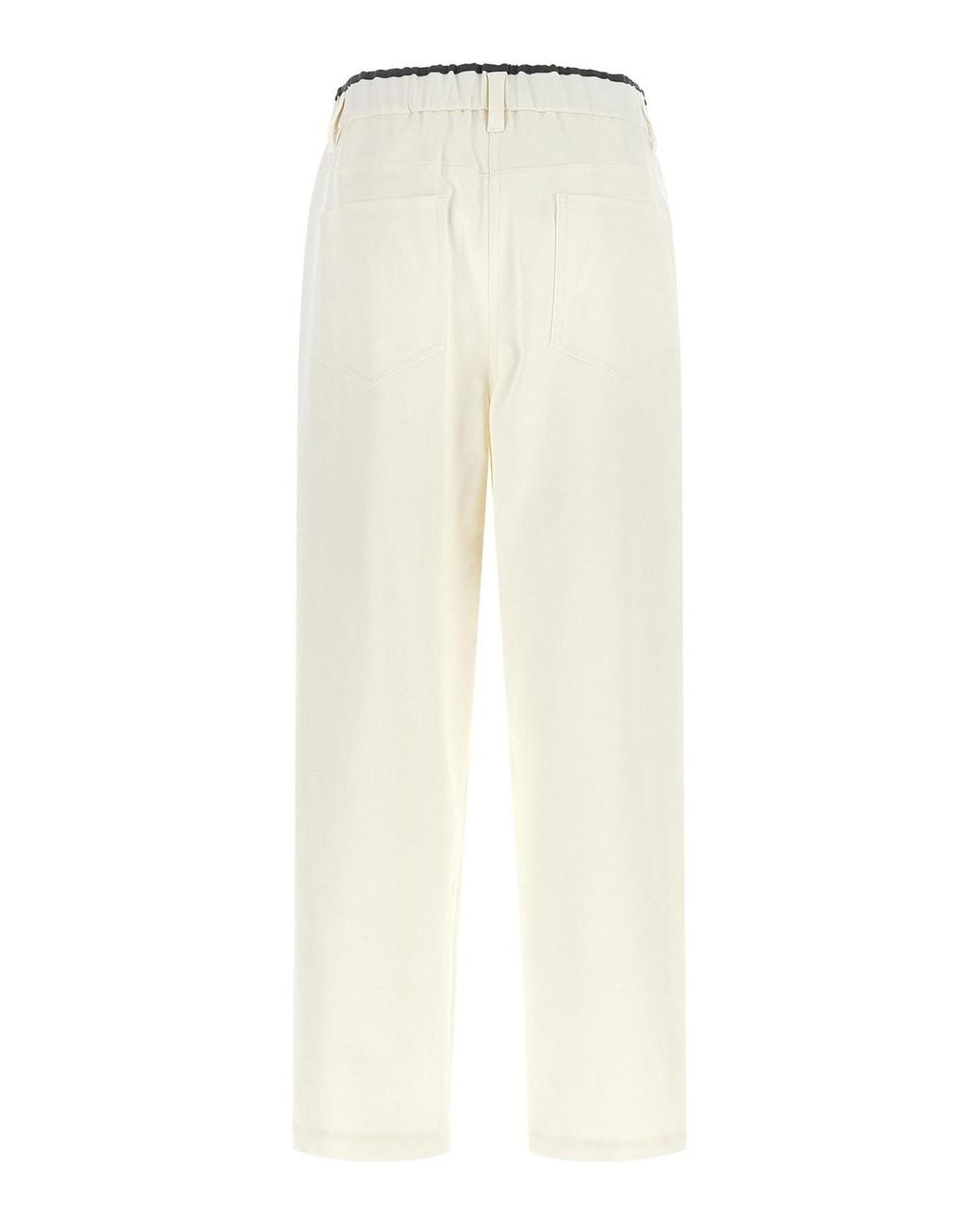 Brunello Cucinelli White Cotton Trousers