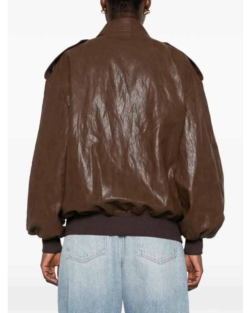 NINA 14.7 Brown Faux-Leather Jacket