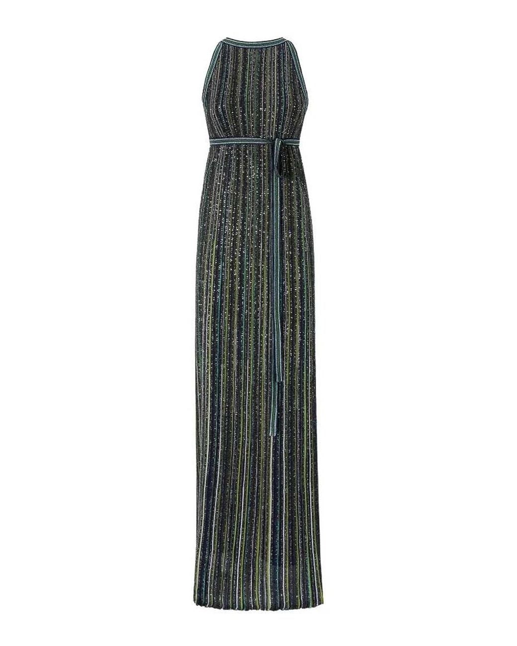 Missoni Green Dark Sleeveless Long Dress