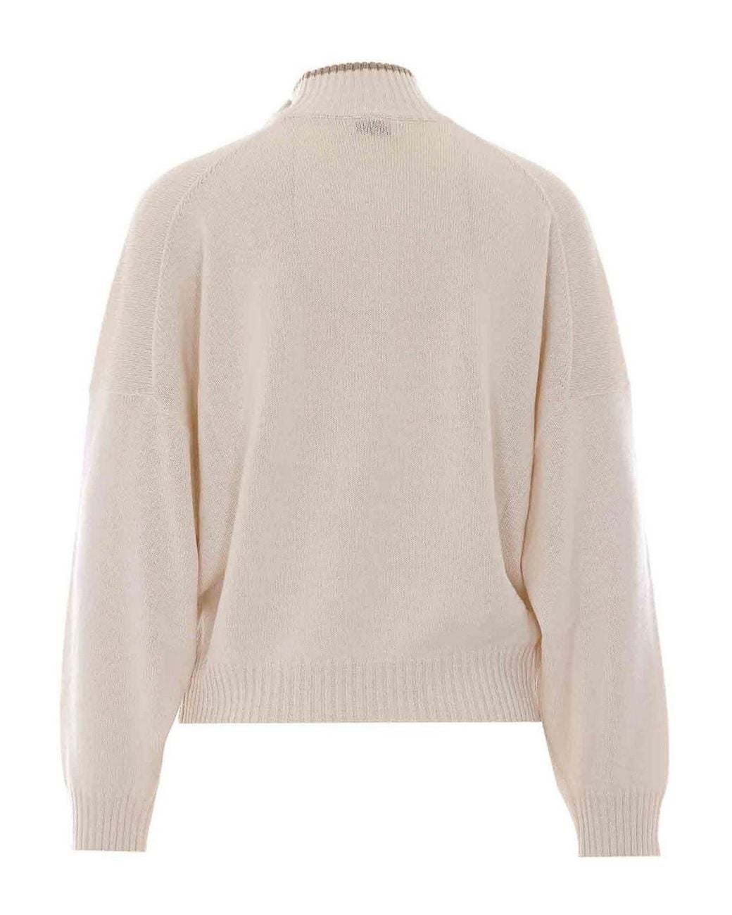 Brunello Cucinelli White Logo Sweater