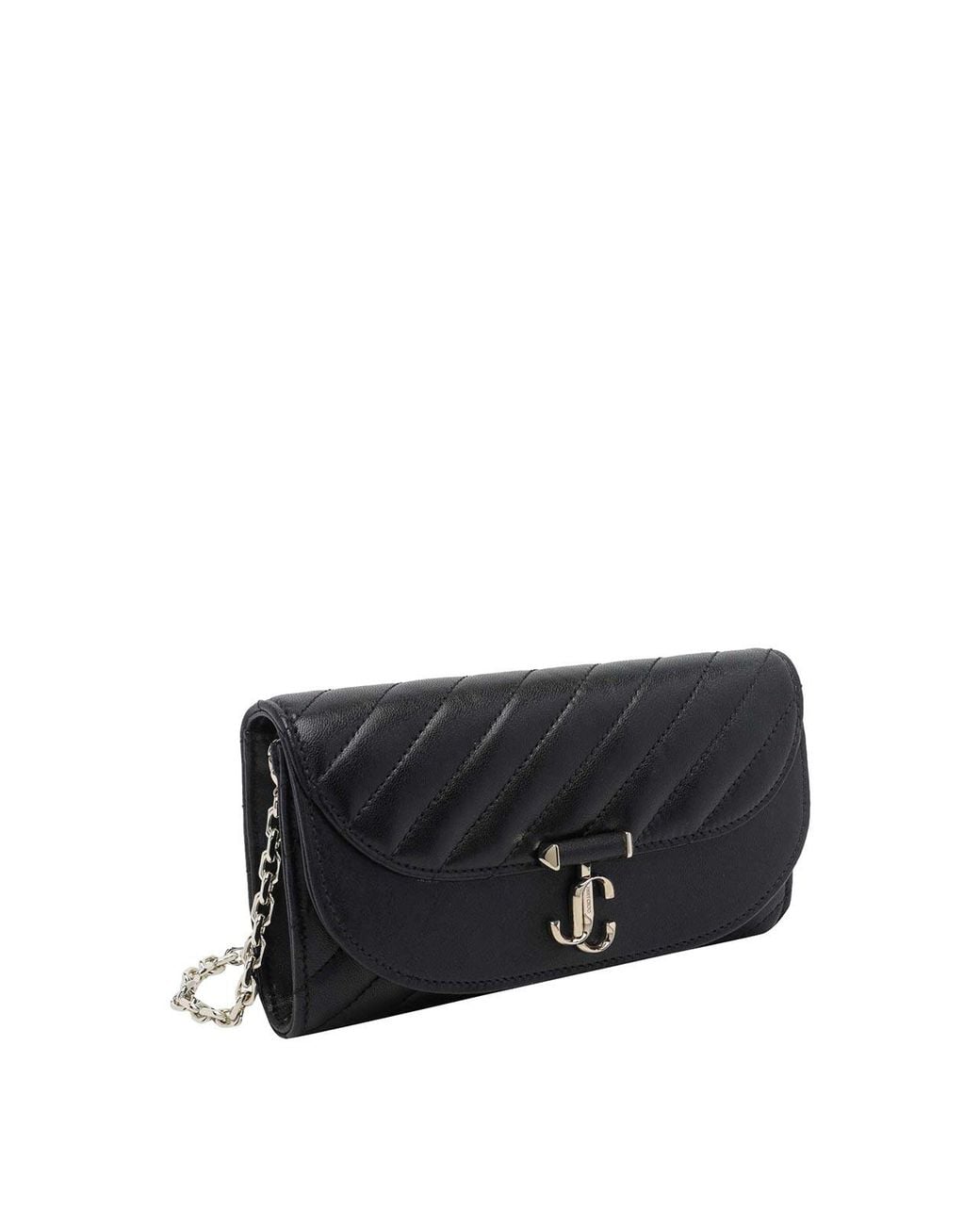 Jimmy Choo Black Curve Chain Wallet