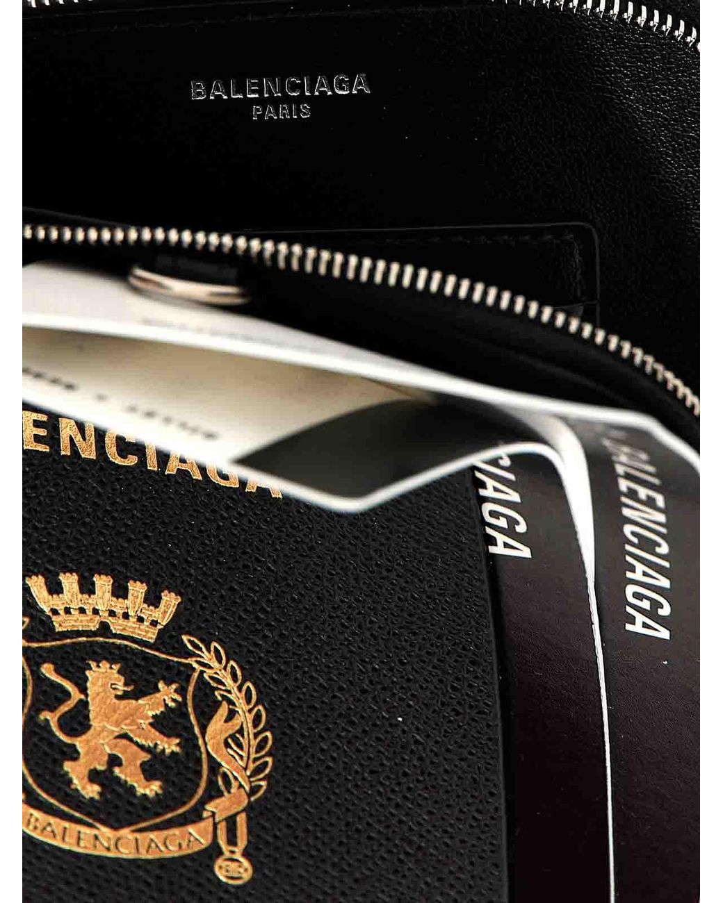 Balenciaga White Passport Phone Holder Card Holder