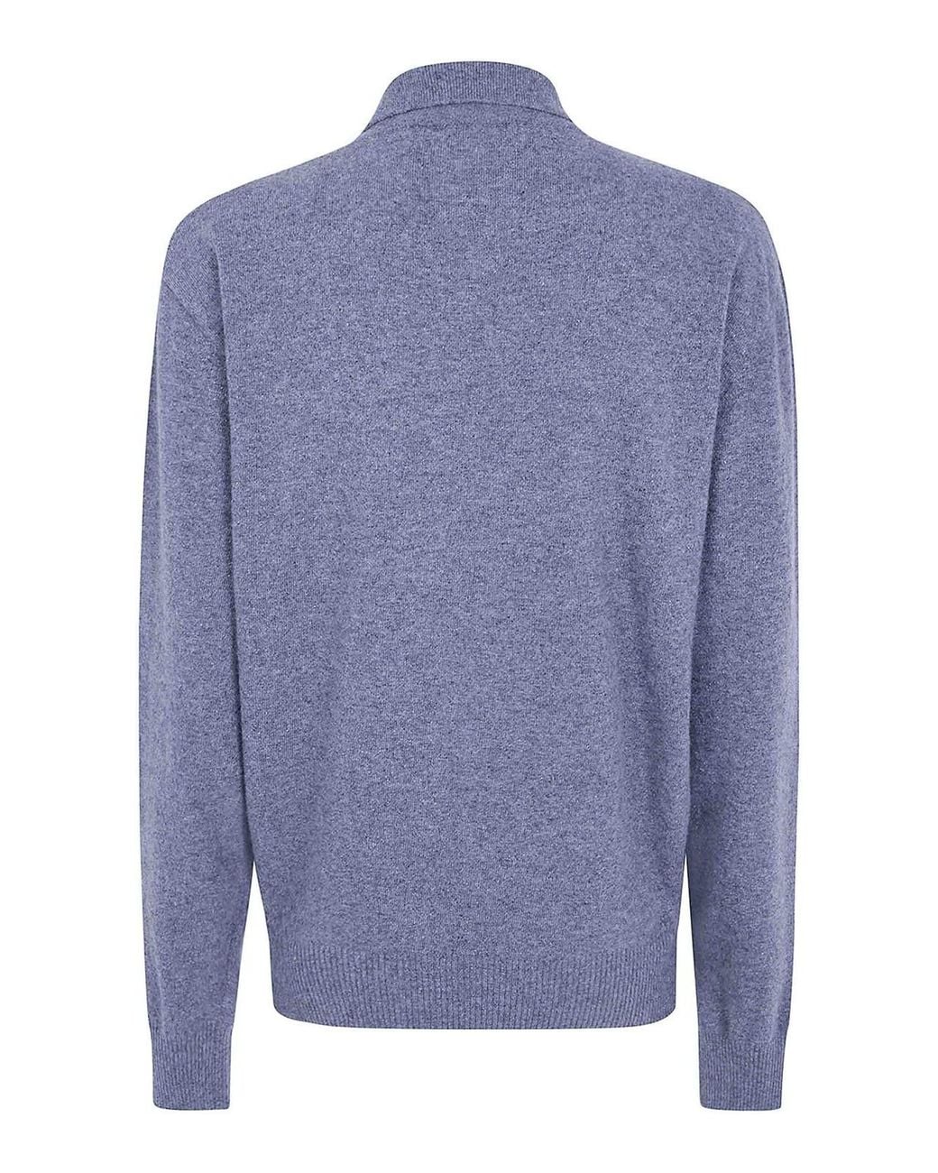 Rohe Blue Argyle Mouline Polo