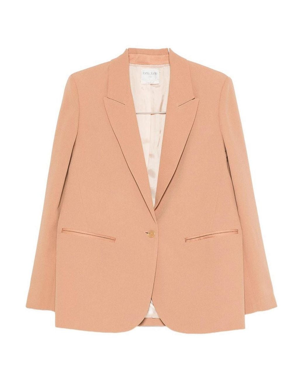 Forte_forte Natural Single-Breasted Blazer Jacket
