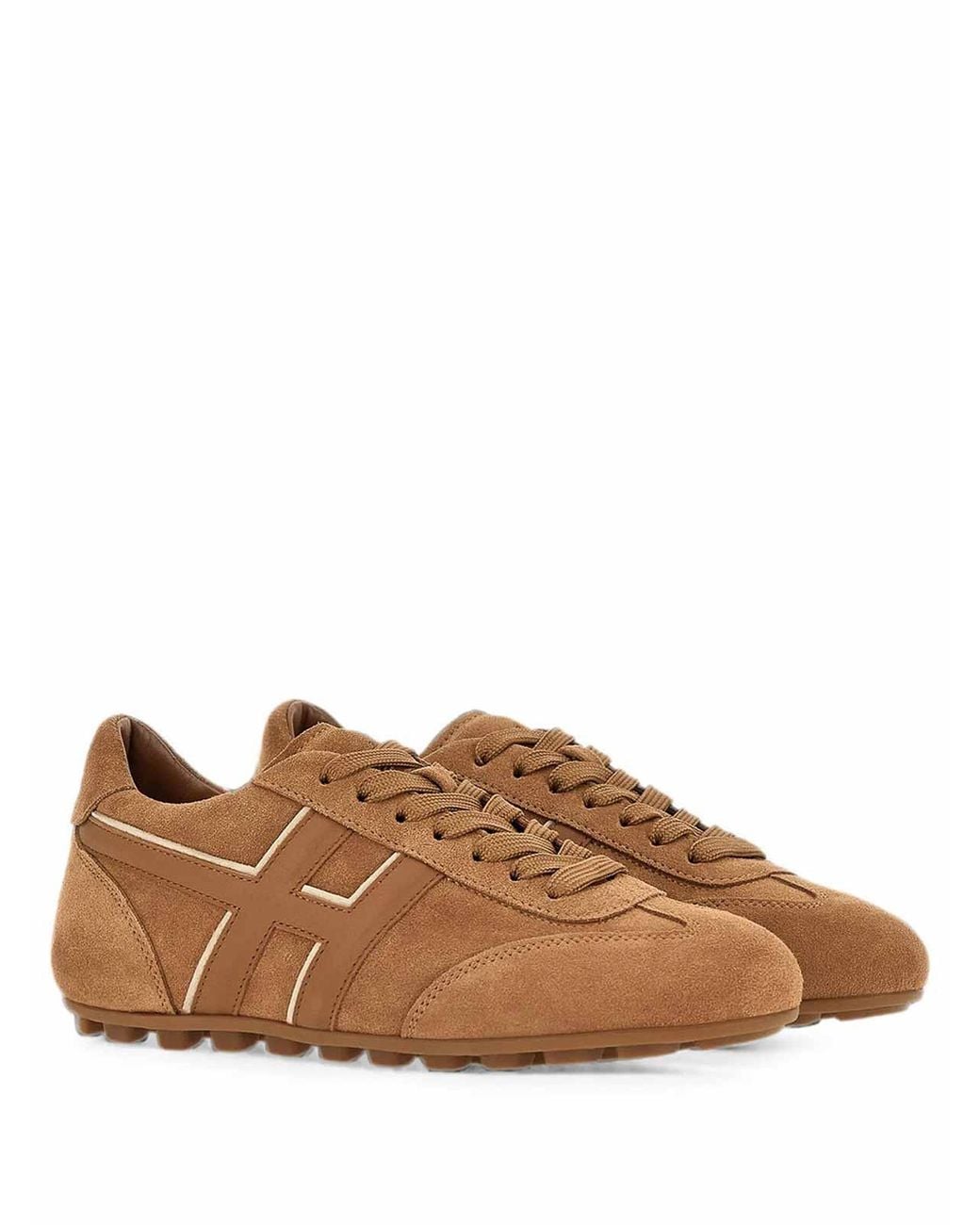 Hogan Brown Olympia Suede Sneakers
