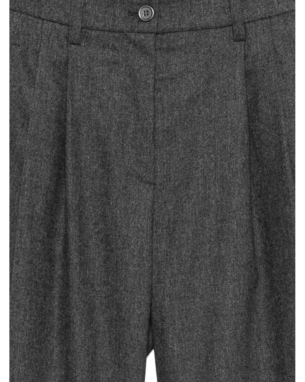 Emporio Armani Gray Flannel Shorts