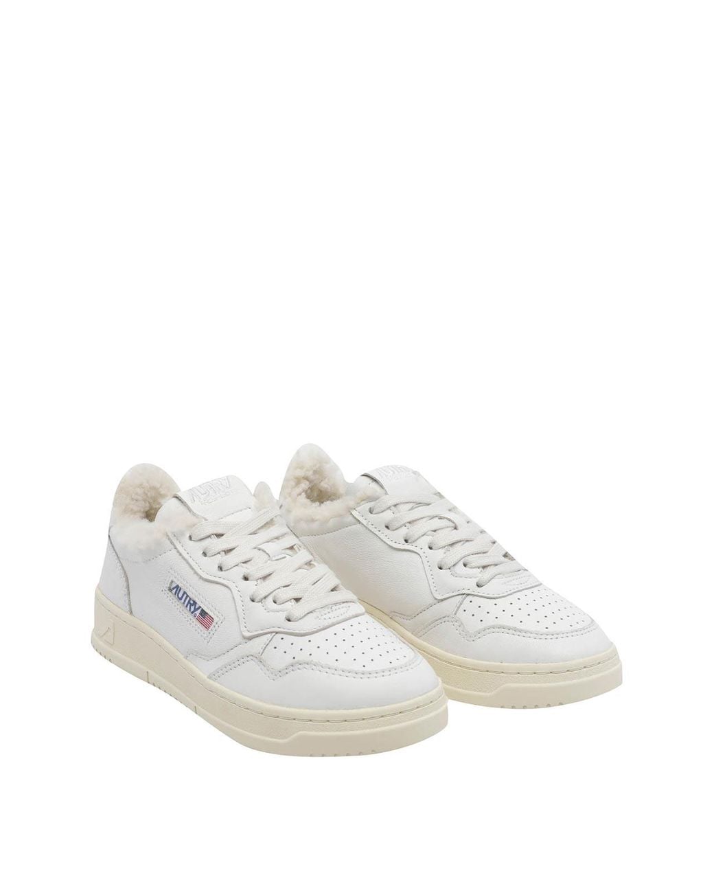 Autry White Medalist Low Sneakers
