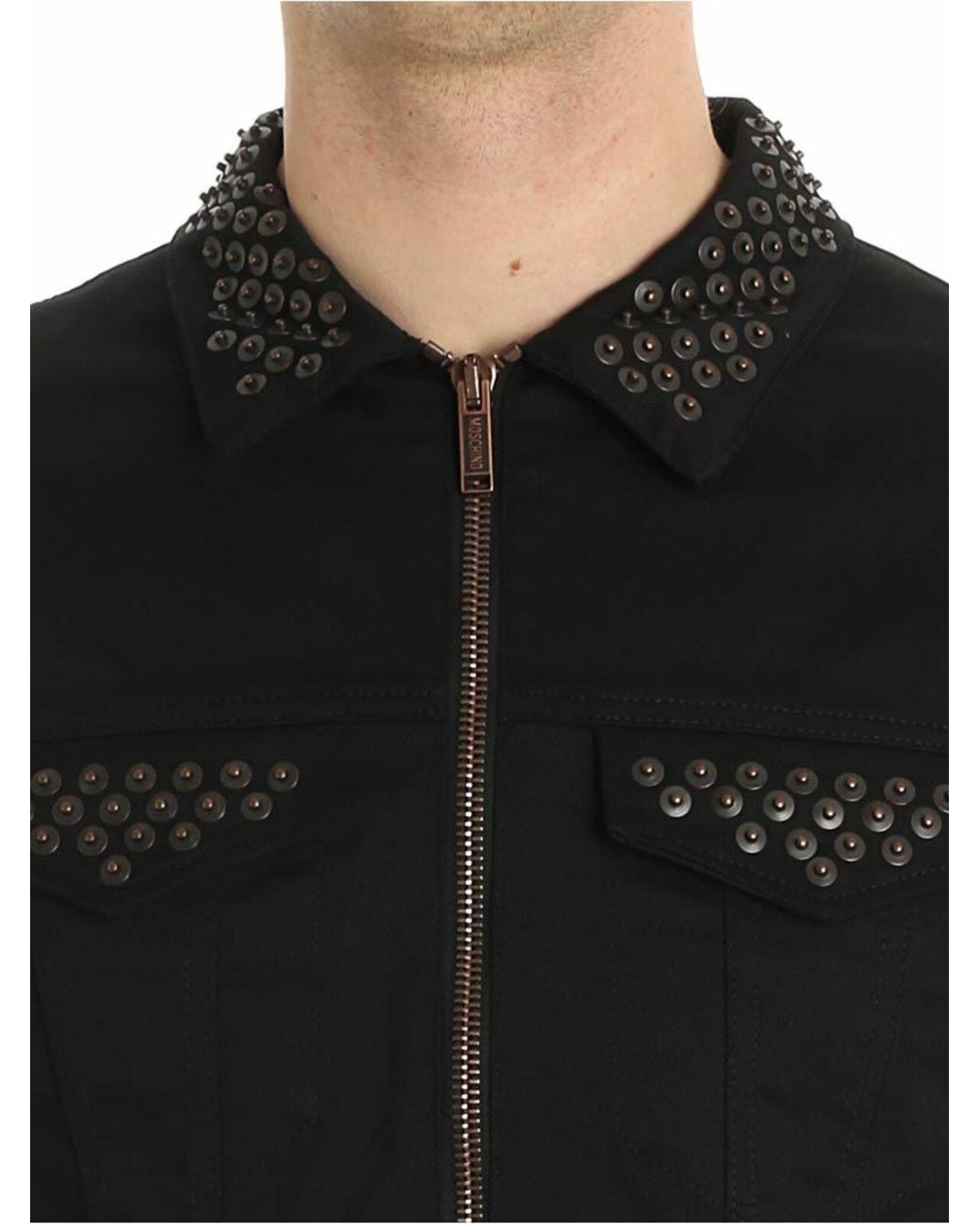 Moschino Black Jacket With Applied Buttons for men