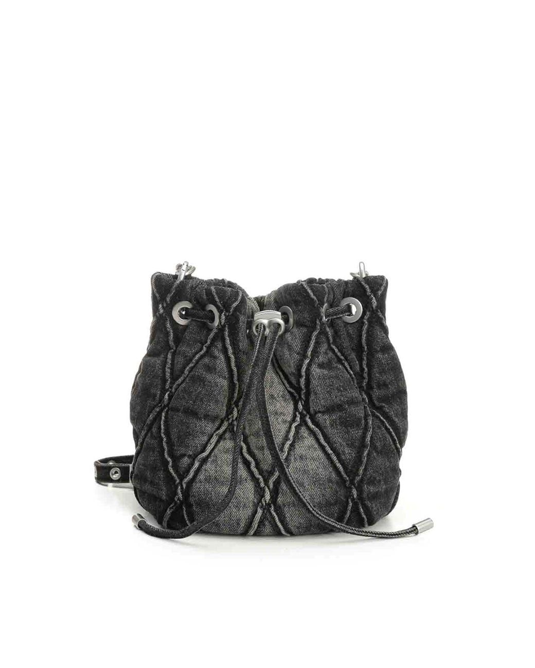 DIESEL Black Charm-D S-Bucket Bag