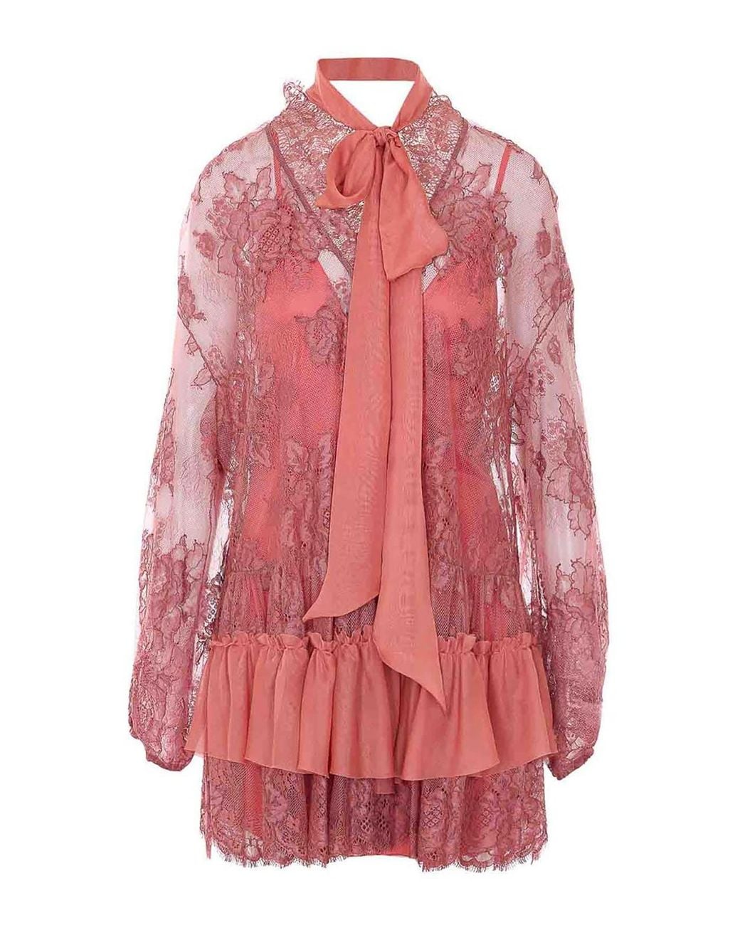 Aniye By Pink Deep Ribbpm Dream Lace Dress