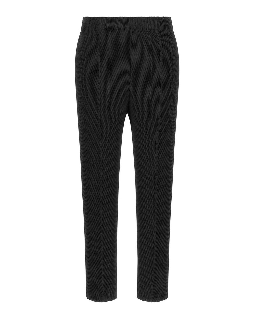 Issey Miyake Black Rhombus Pleats Technical Trousers