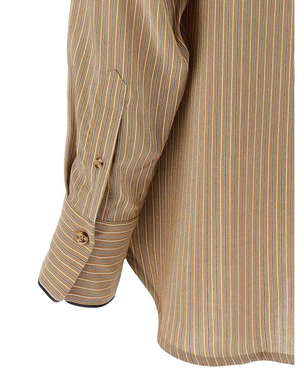 Victoria Beckham Natural Piping Detail Pyjama Shirt