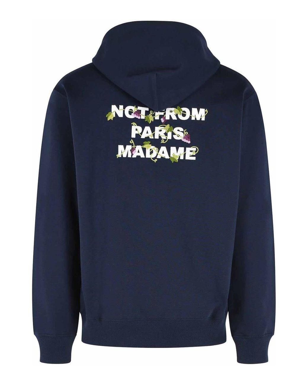 Drole de Monsieur Blue Vine Slogan' Cotton Sweatshirt for men