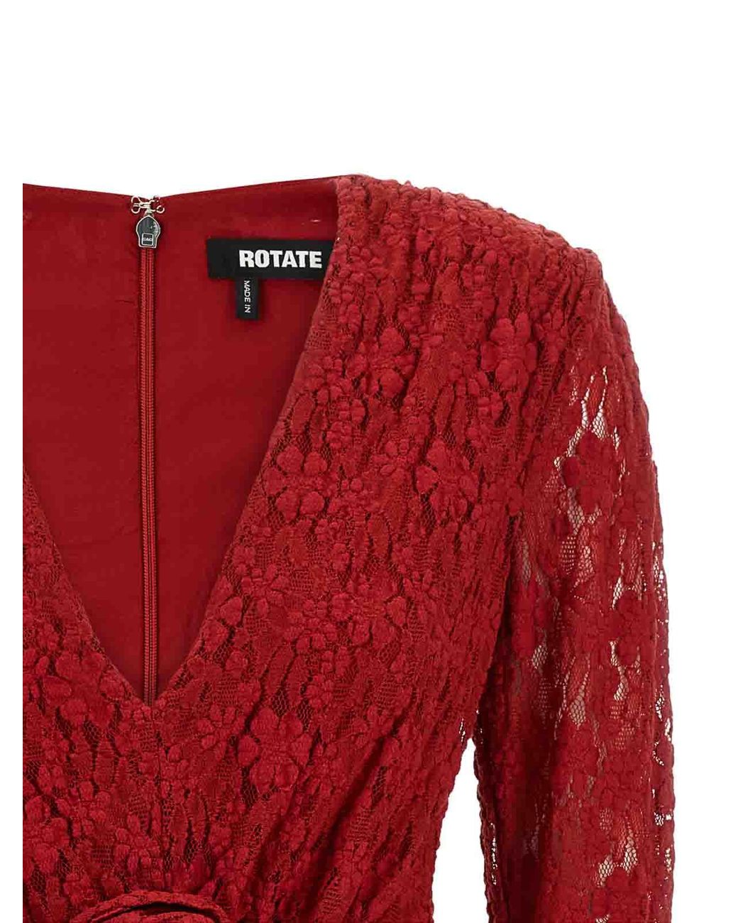 ROTATE BIRGER CHRISTENSEN Red Lace Dress