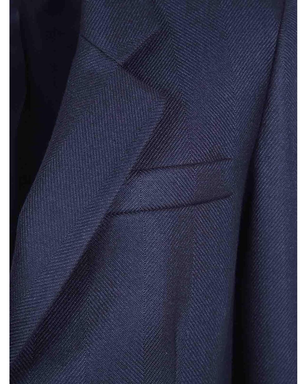 DR. HOPE Blue Singlebreasted Long Coat