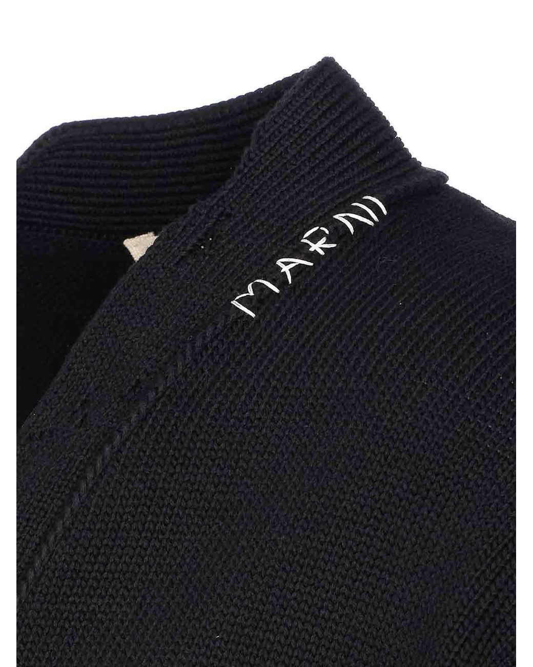 Marni Blue Knitted Cardigan With Buttons Closure for men