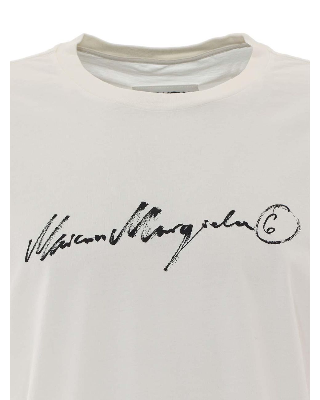 MM6 by Maison Margiela White Overdyed T-Shirt for men