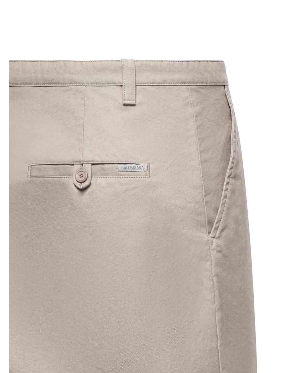 Balenciaga Gray Cotton Canvas Chinos for men