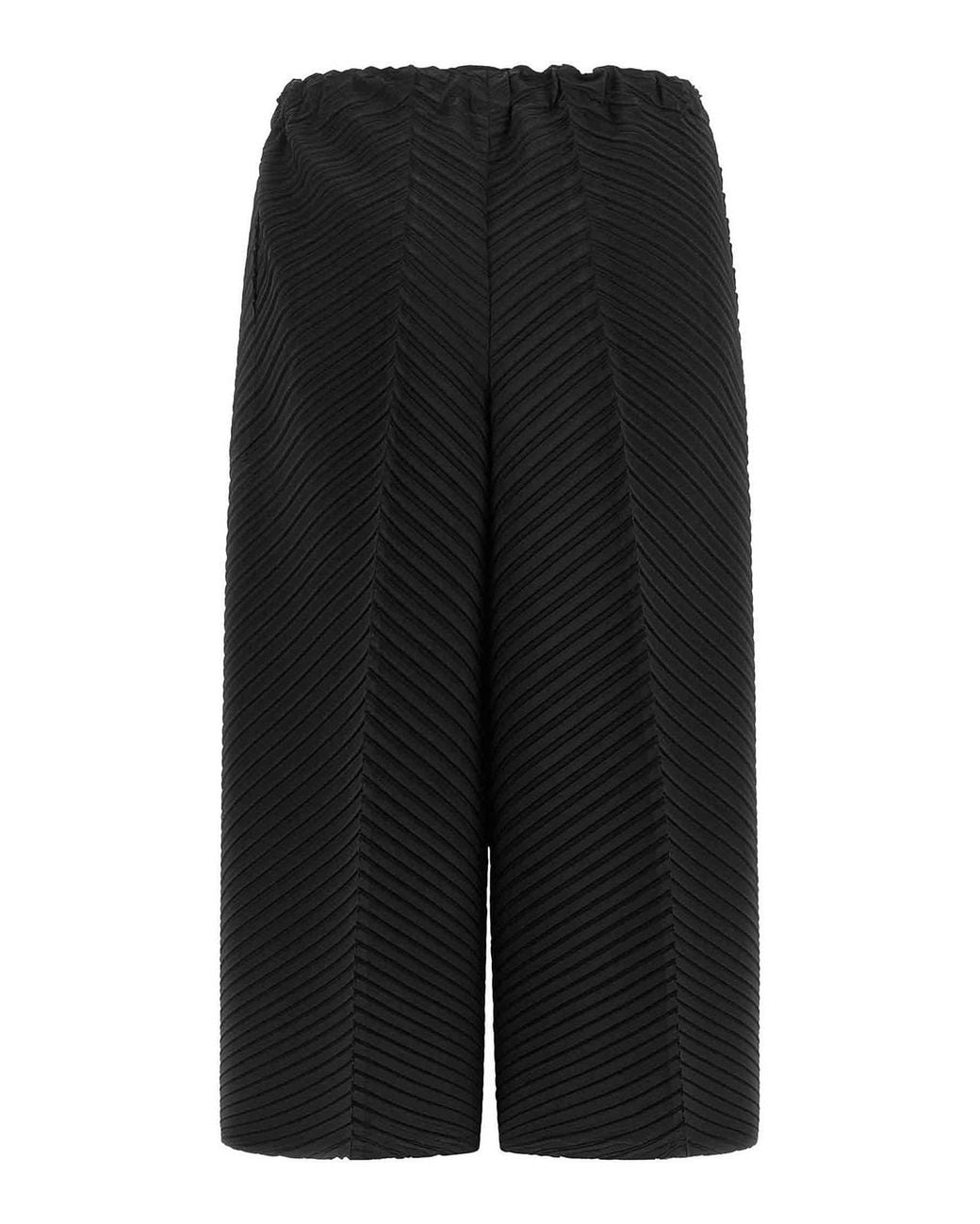 Issey Miyake Black Tubular Pleats Technical Trousers