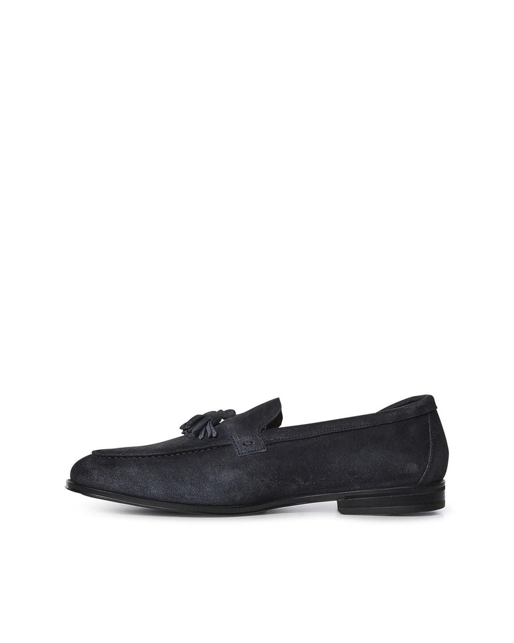 Doucal's Blue Suede Tassel Loafer for men