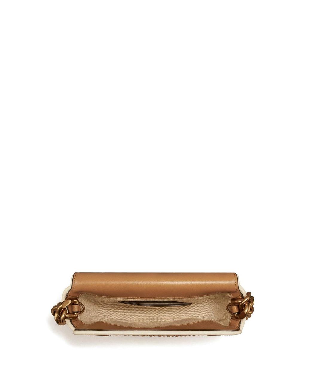 Tory Burch White Fleming Crescent Moon Mini Bag