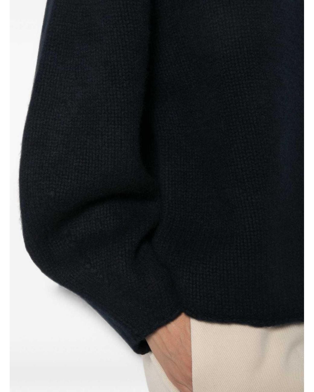 Soft Goat Black Cashmere V-Necked Sweater