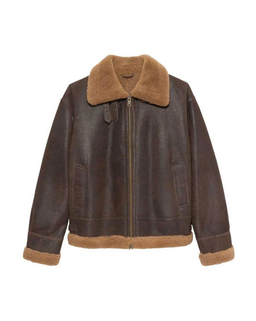 Arma Brown Sano Shearling Vintage Jacket for men