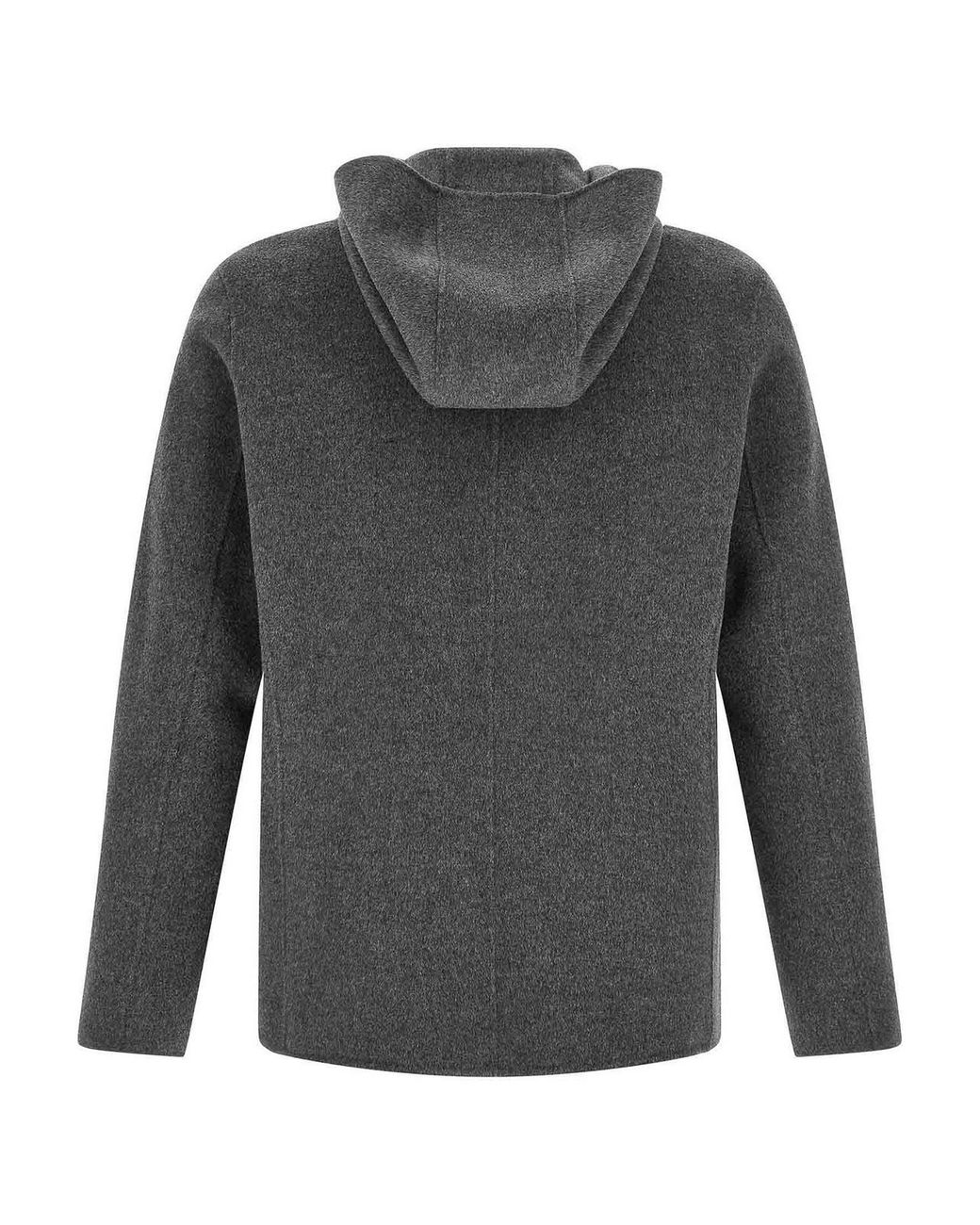 Giorgio Brato Gray Hooded Jacket for men