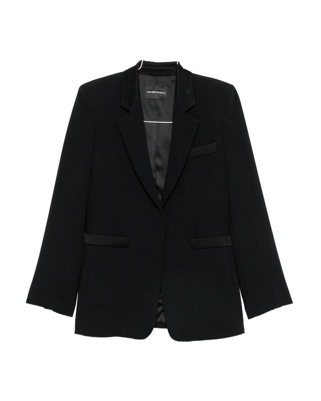 Emporio Armani Black Single-Breasted Blazer Jacket