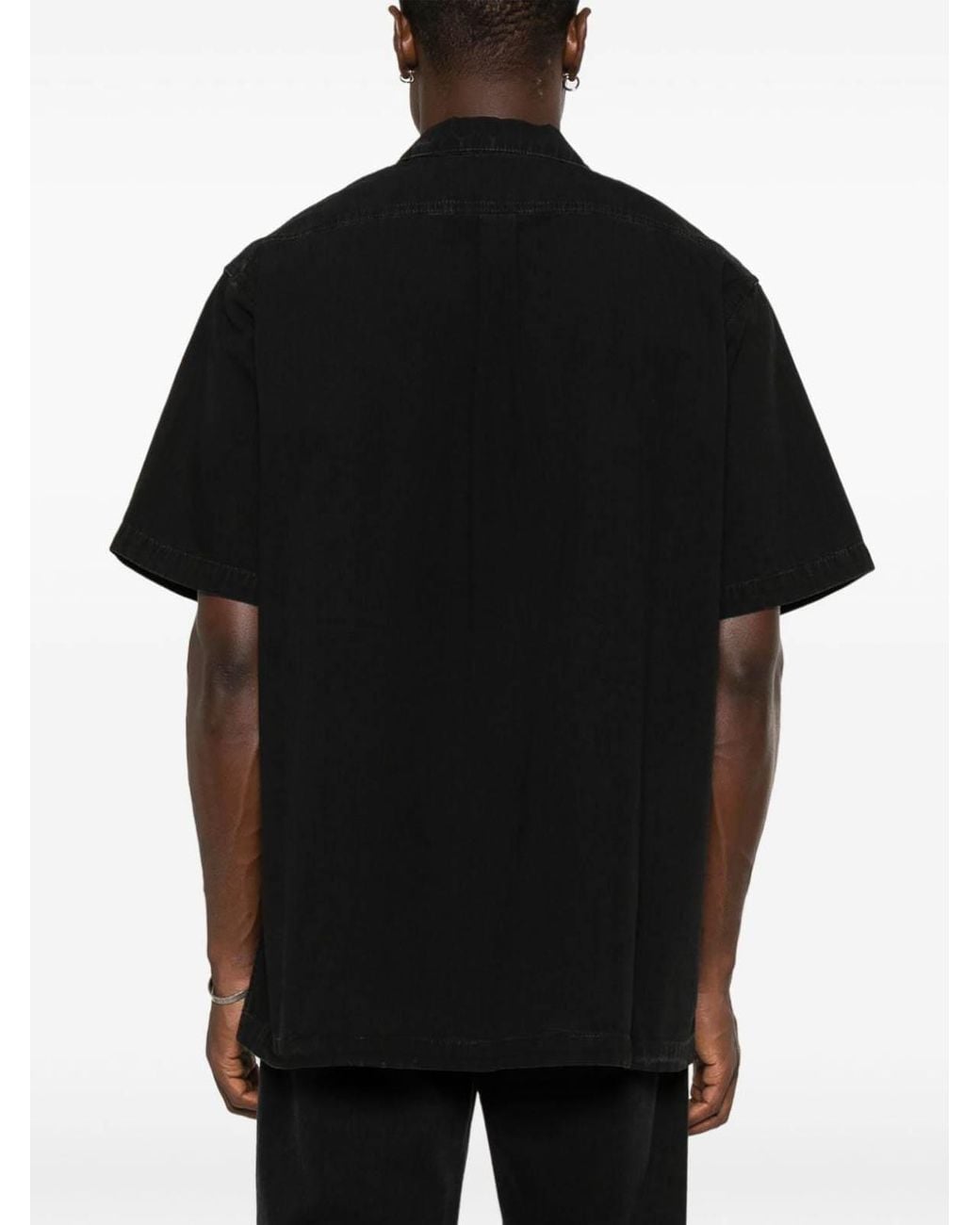 Givenchy Black Logo-Patch Shirt for men