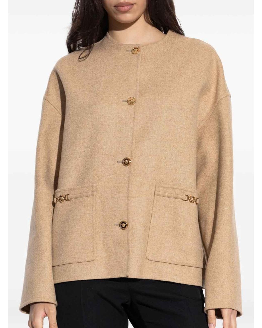 Versace Natural Buttoned Jacket