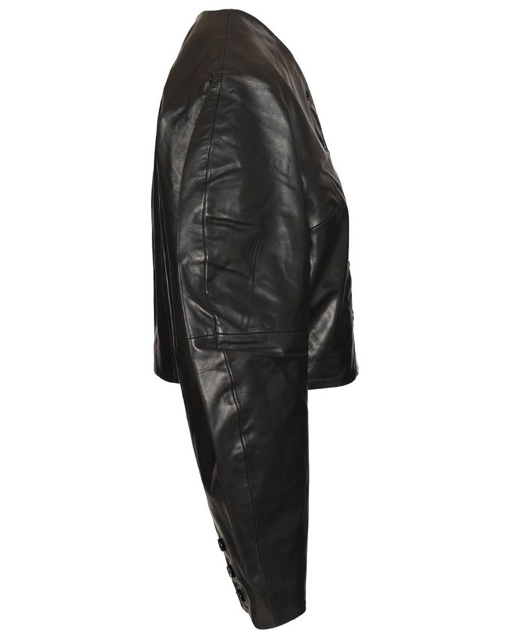 ROTATE BIRGER CHRISTENSEN Black Fitted Leather Jacket