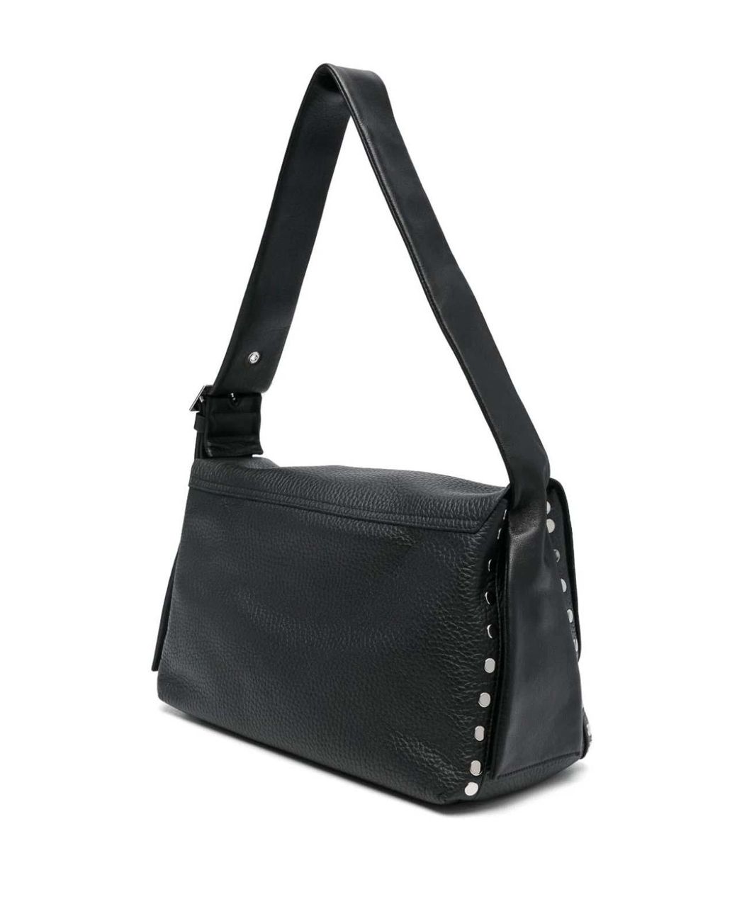 Zanellato Black Medium Postina Centauro Shoulder Bag