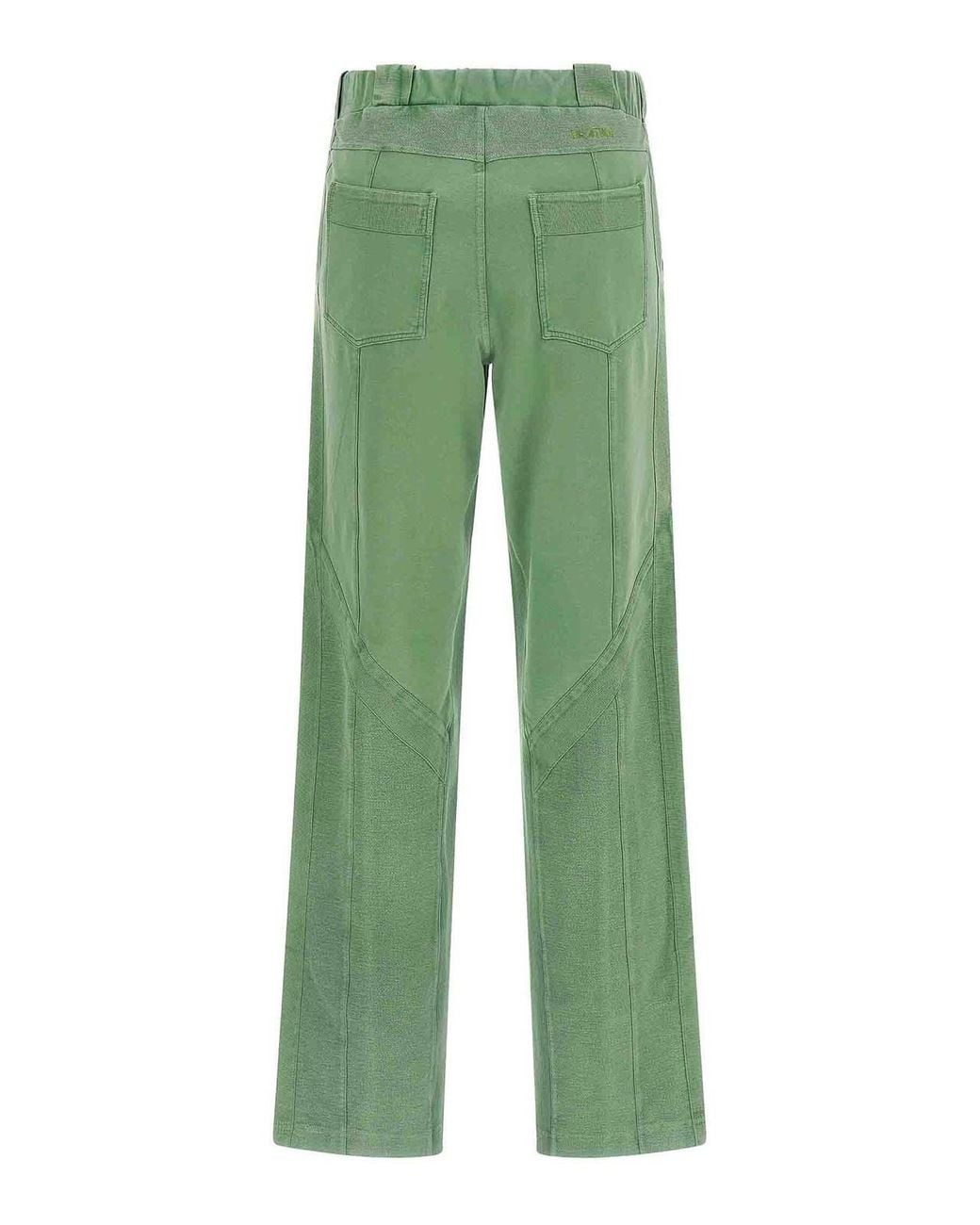 The Attico Green Front Split Pants