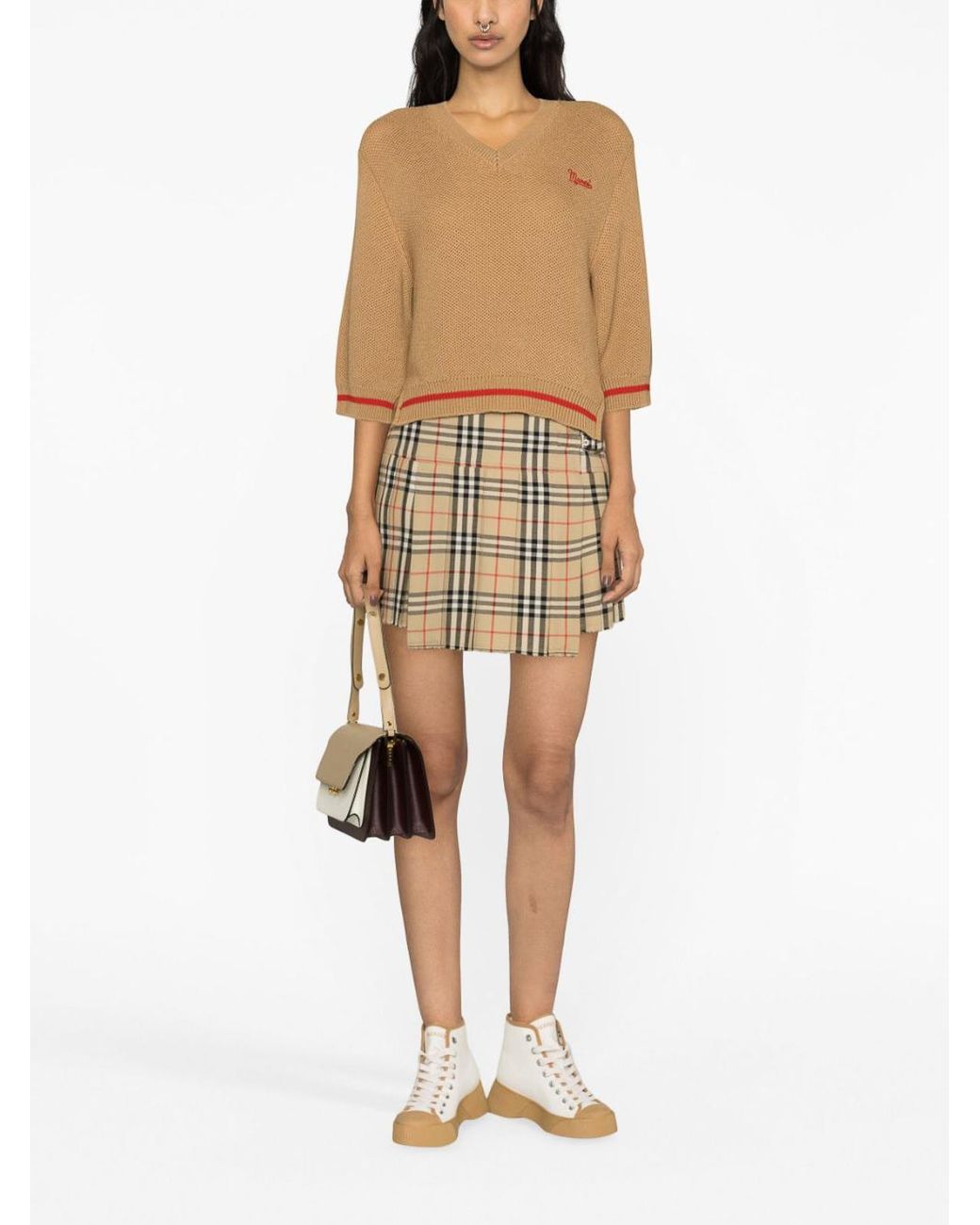 Marni Natural Logo-Embroidered Jumper
