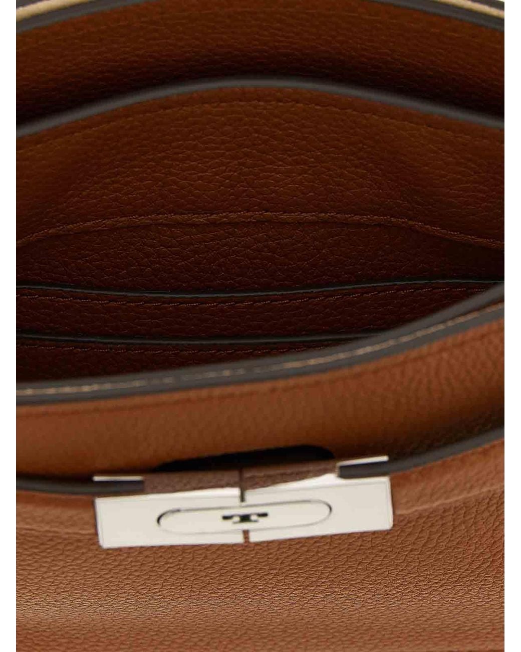 Tory Burch Brown Petite Lee Radziwill Handbag