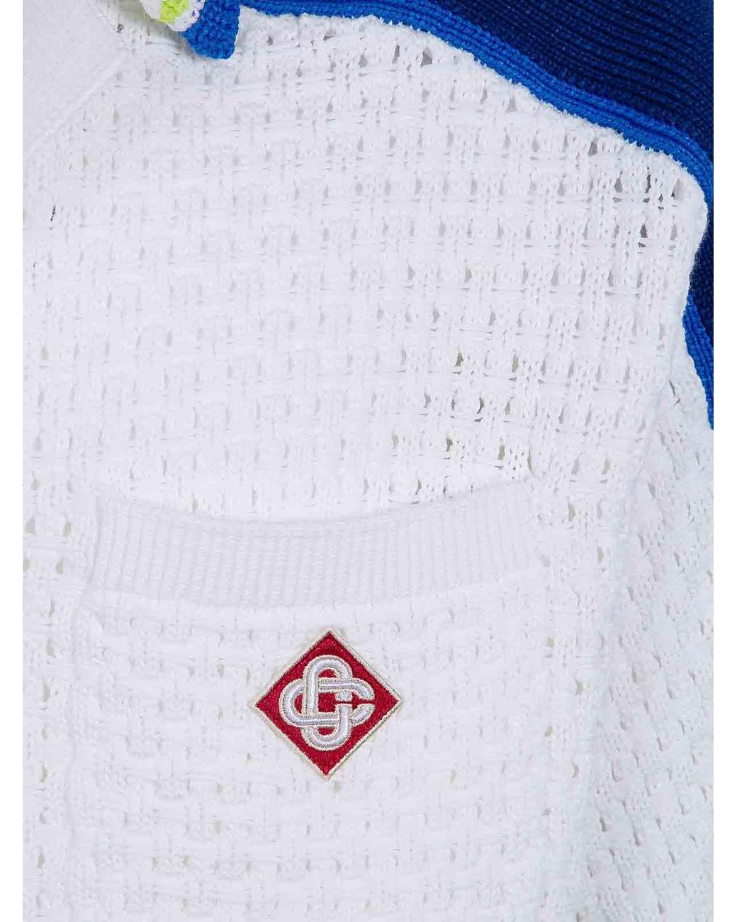 Casablanca Blue Crochet Shirt for men