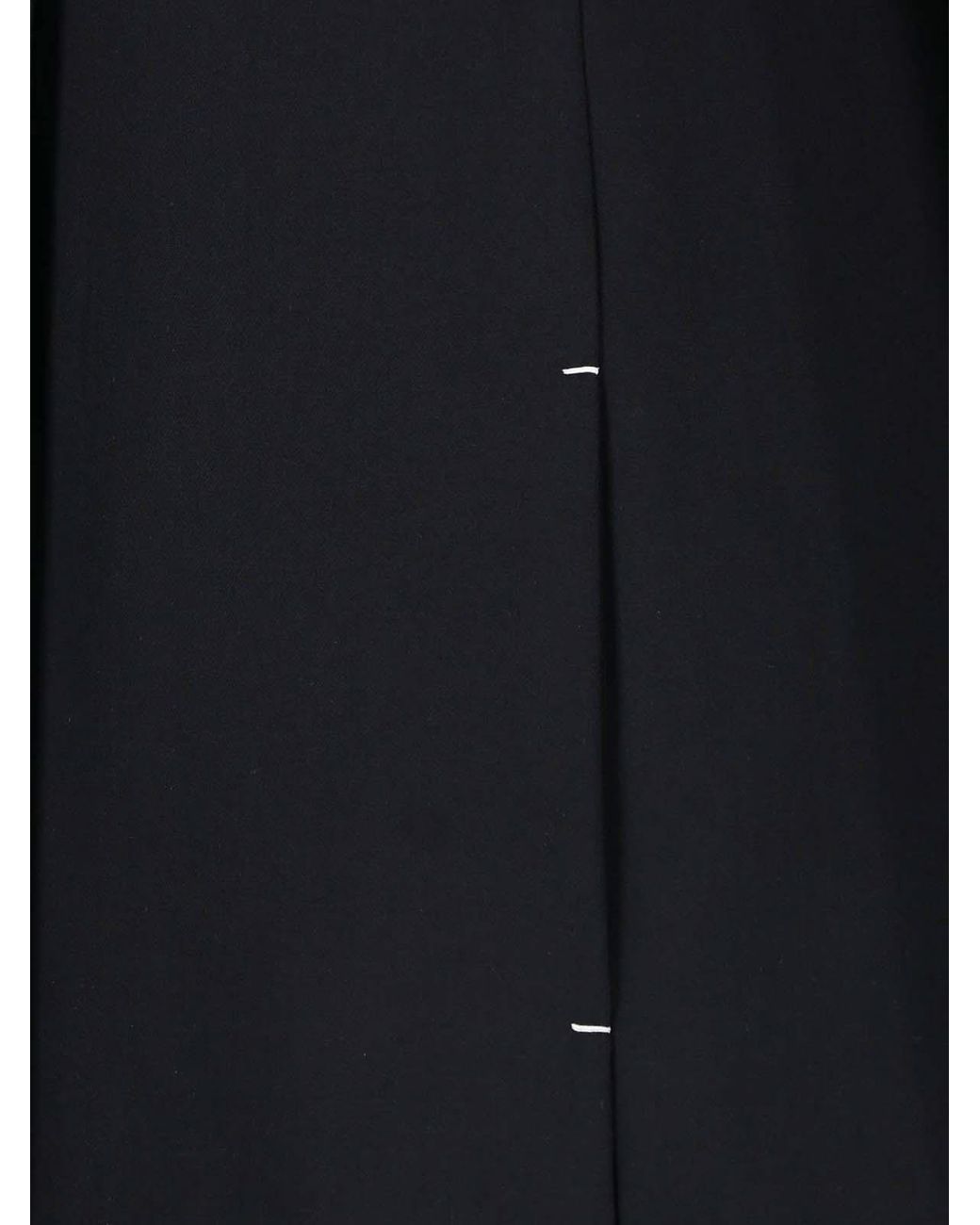 Jil Sander Black Single-Breasted Virgin Wool Coat