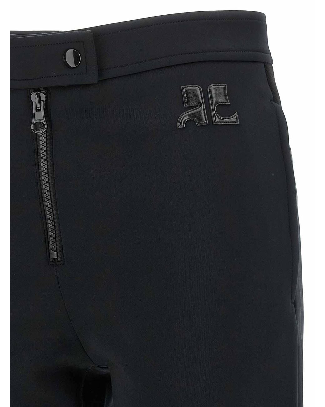 Courreges Black Stirrup Trousers