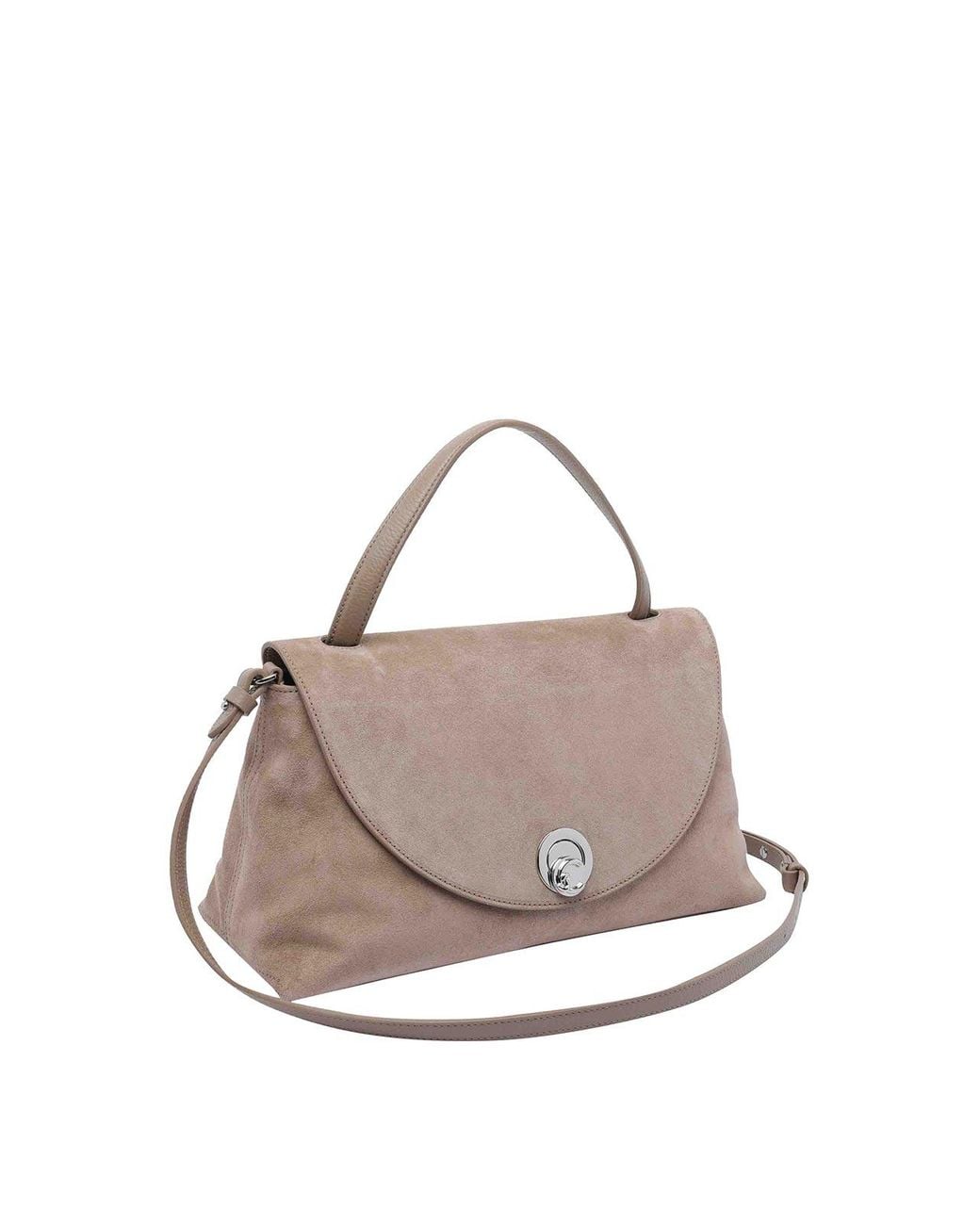 Coccinelle Natural Nikla Suede Handbag