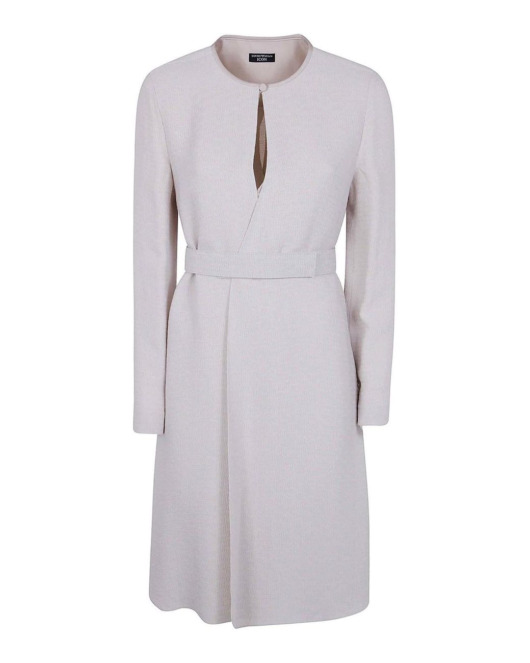 Emporio Armani Gray Long Sleeve Dress