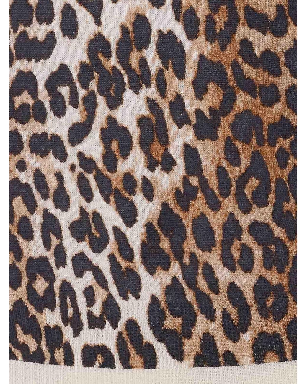 Ganni Black Leo Print Sweater