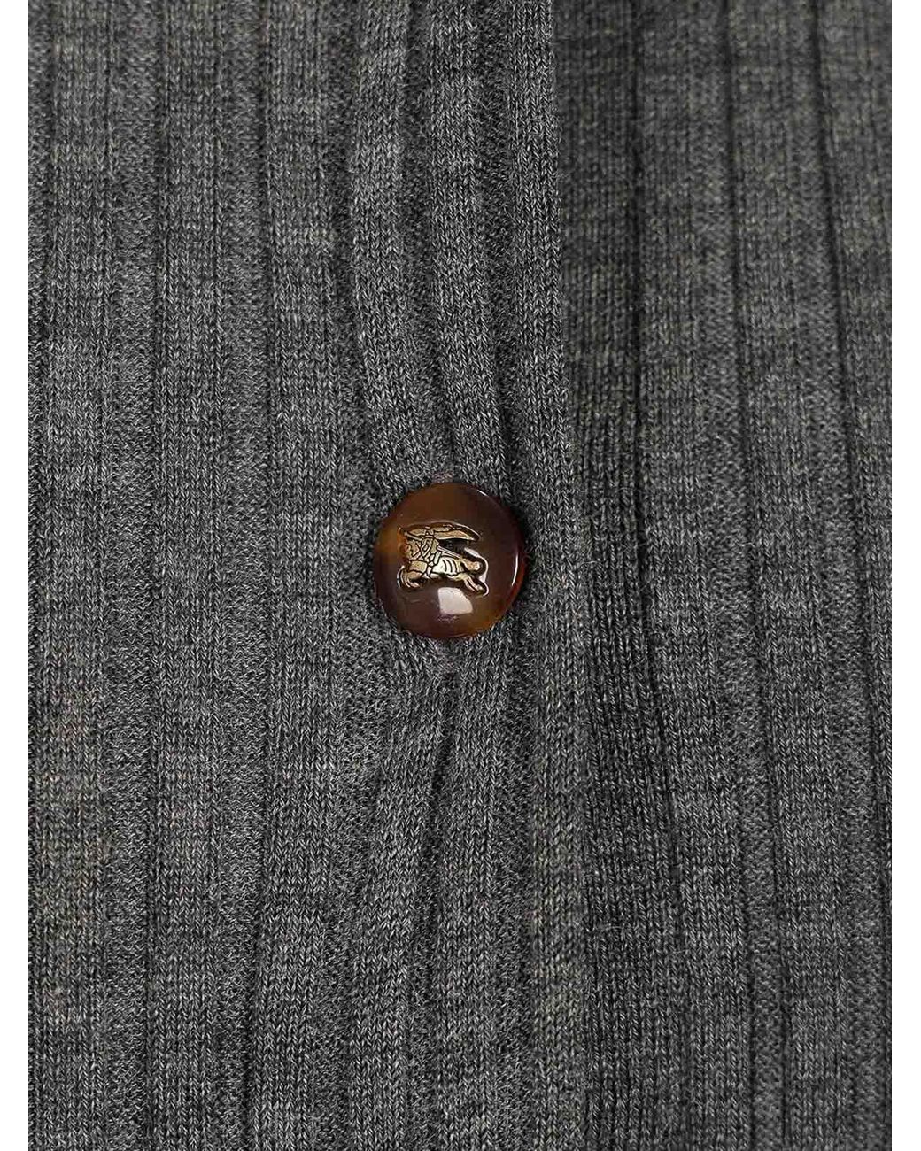 Burberry Gray Cashmere Cardigan