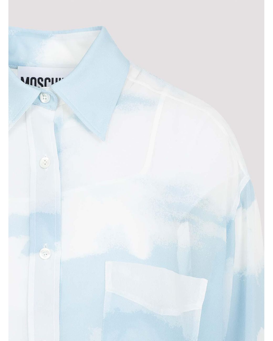 Moschino Blue All Over Print Shirt