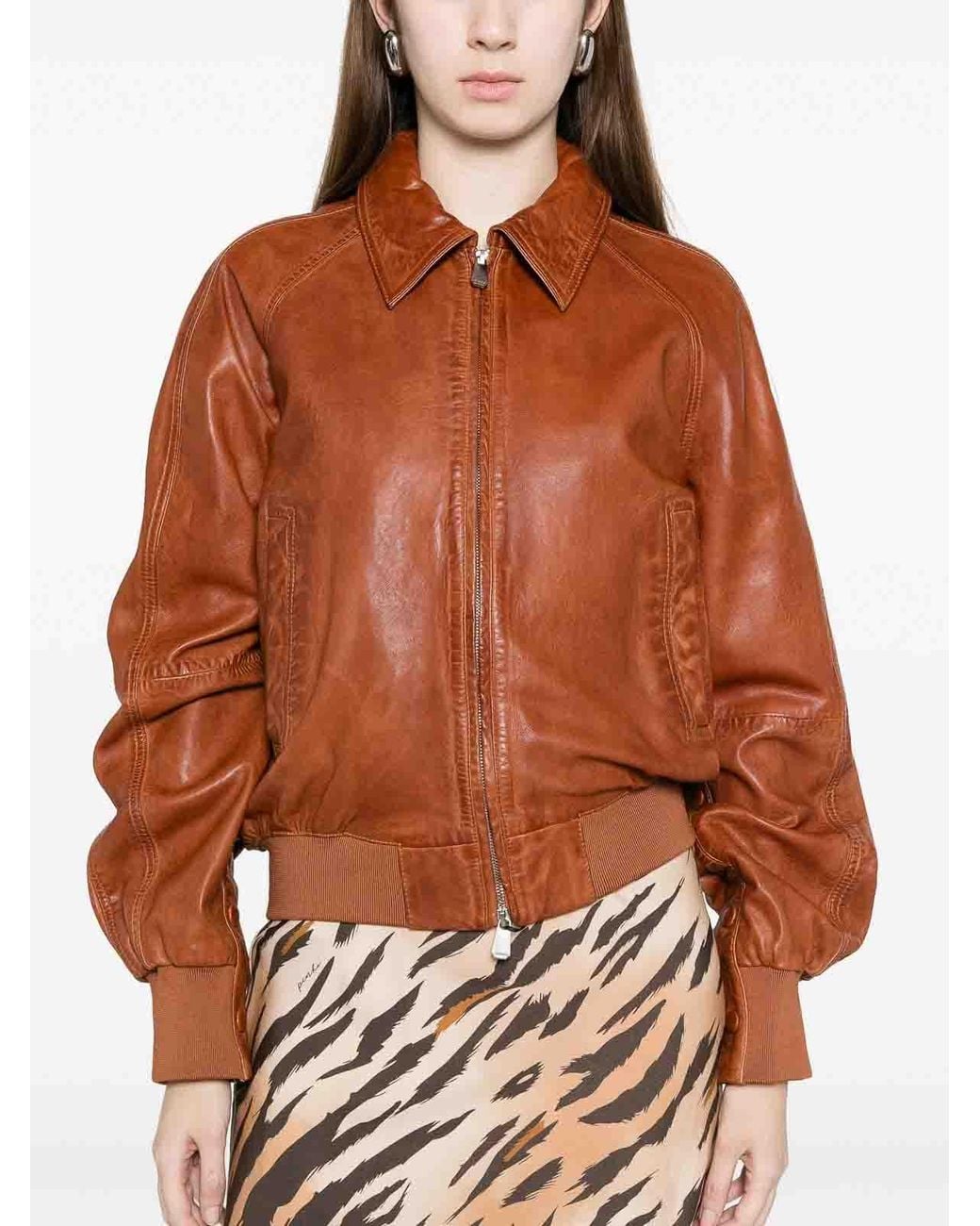 Pinko Brown Barbra Bomber