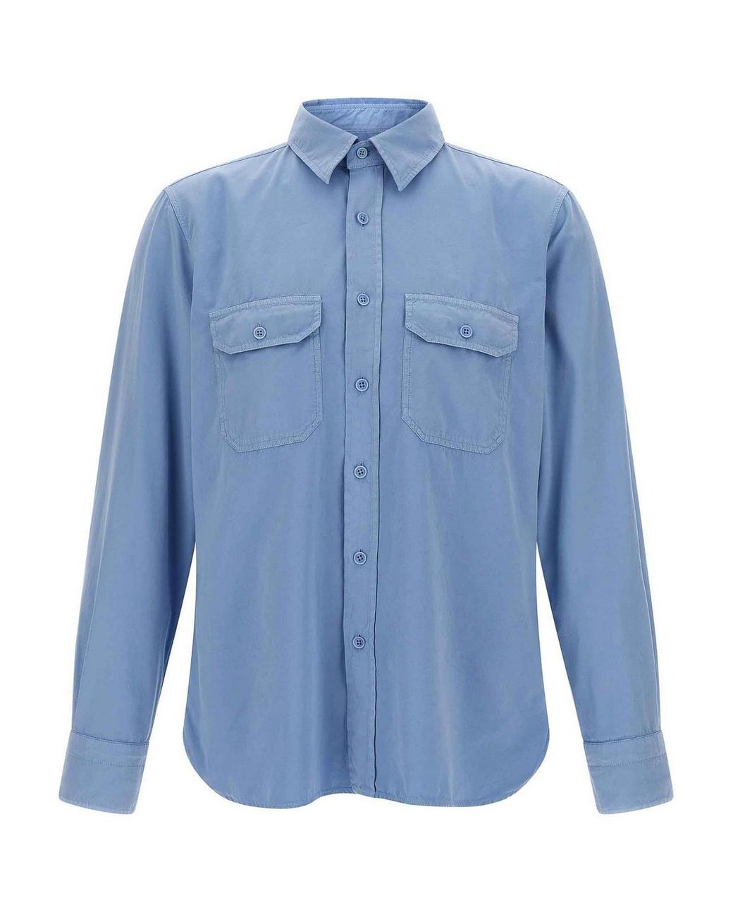 Camicia Faille di Tom Ford in Blue da Uomo